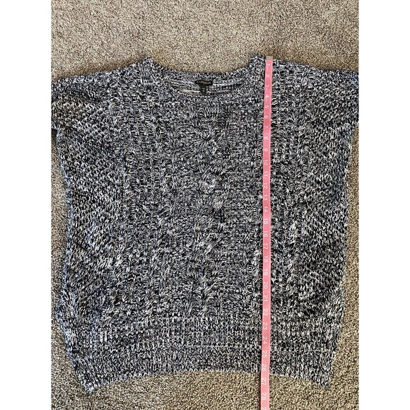Express Black & White Marled Cable Knit Sweater – Size Small - Picture 5 of 6